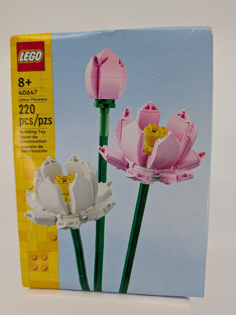 LEGO 40647 Lotus Floral Flowers, Pink & White with Green Stems, Sealed Box